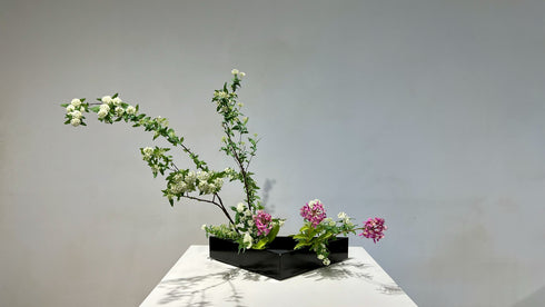 2-12 Variation No.5 Slanting Style Moribana by Ms.Misei Ishikawa - with English subtitles