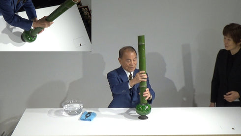 Christmas Play with Bamboo – Free Style Ikebana by Mr.Ken Katayama