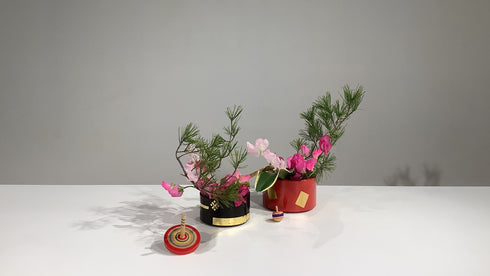 1-20 2-20 Special Materials and Arrangements for Festive Occasions (New Year Flowers) 3 by Ms.Kazuko Nakada - with English subtitles