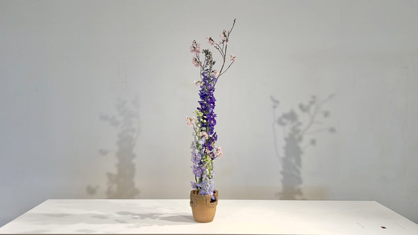 Special 3-1 Vertical Composition(Moribana) by Ms.Misei Ishikawa
