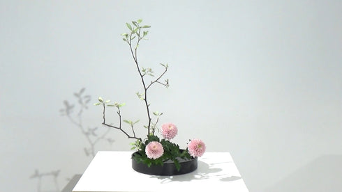 1-1 Basic Upright Style Moribana by Mr.Ken Katayama