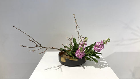 2-14 Variation No.6 Horizontal Style Moribana by Ms.Misei Ishikawa